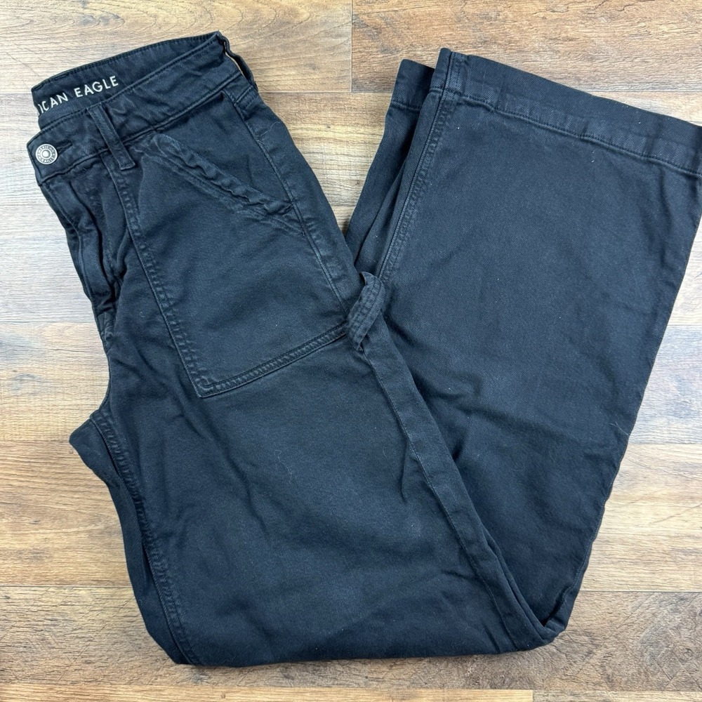 American Eagle Outfitters Black Wide-Leg Jeans - Women's Flare